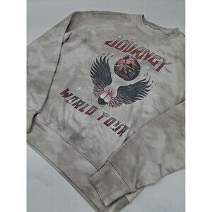 Journey World Tour Eagle Graphic Pullover Band Rock Pullover Sweatshirt Beige XS